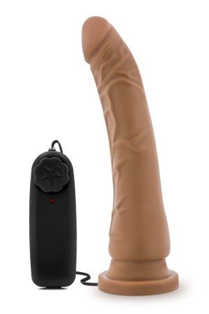 Dr. Skin - 8.5 Inch Vibrating Realistic Cock With  Suction Cup - Mocha