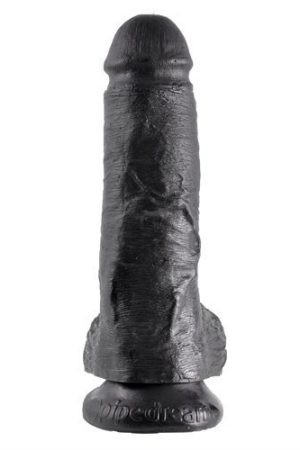 King Cock 8-Inch Cock With Balls - Black