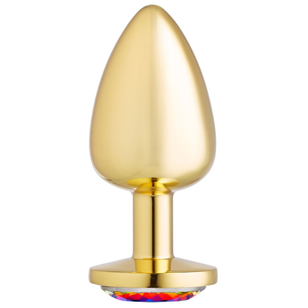 Cloud 9 Novelties Anal Gems Jeweled Gold Chromed - Large - Image 3