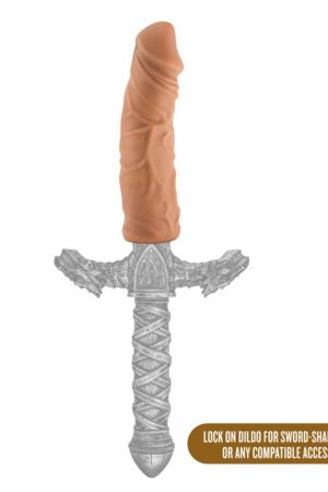 The Realm - Realistic 8 Inch Lock on Dildo -  Mocha