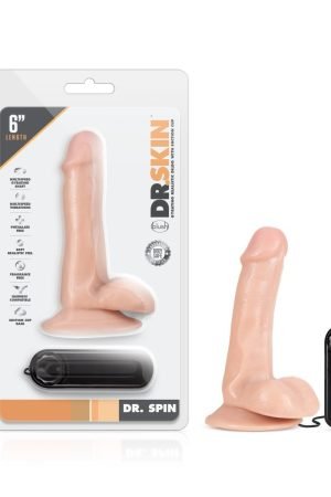 Dr. Skin - Dr. Spin - 6 Inch Gyrating Realistic Dildo - Vanilla