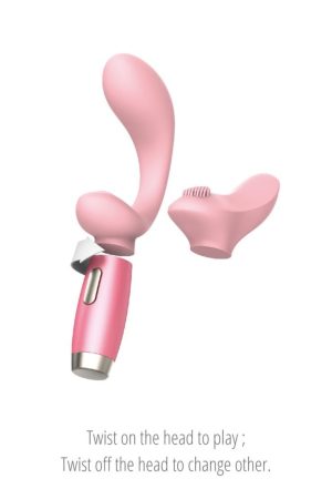 Perks Ex-3 Dual Vibrator and Clitoral Stimulator - Pink