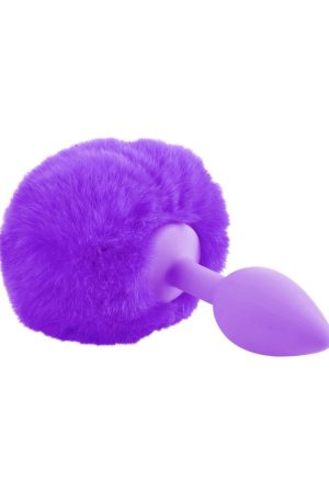 Neon Bunny Tail - Purple