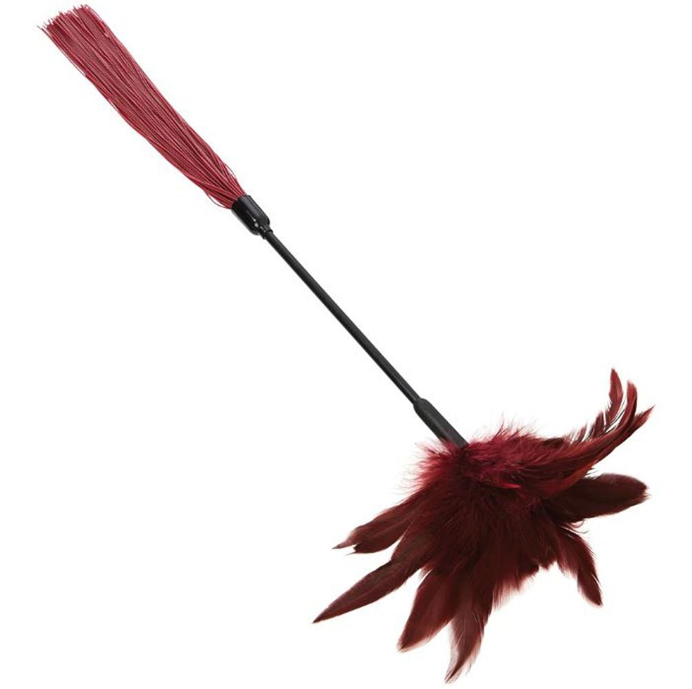 Sex and Mischief Enchanted Feather Tickler - Burgundy - Image 2