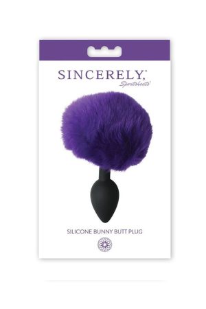 Sincerely Silicone Bunny Butt Plug - Purple