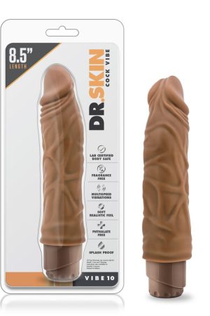 Dr. Skin - Cock Vibe 10 - 8.5 Inch Vibrating Cock  - Mocha