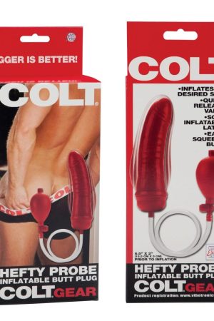Colt Hefty Probe Inflantable Butt Plug - Red