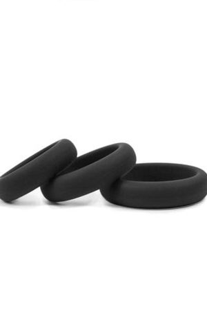 Hombre Xtra Stretch Silicone C-Bands - 3 Pack -  Charcoal