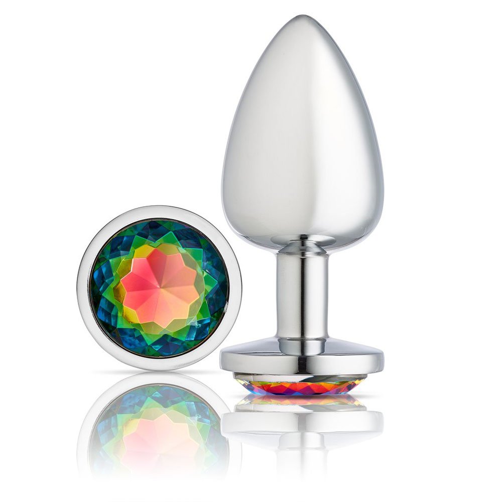 Cloud 9 Novelties Gems Silver Chromed Anal Plug - Large - Image 2