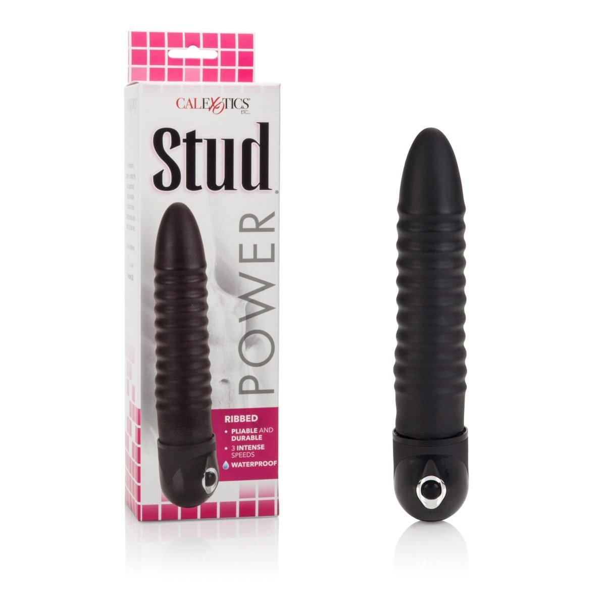 Waterproof Power Stud Ribbed Vibe - Black
