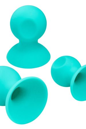 Cloud 9 Health and Wellness Nipple and Clitoral Massager Suction Set - Teal