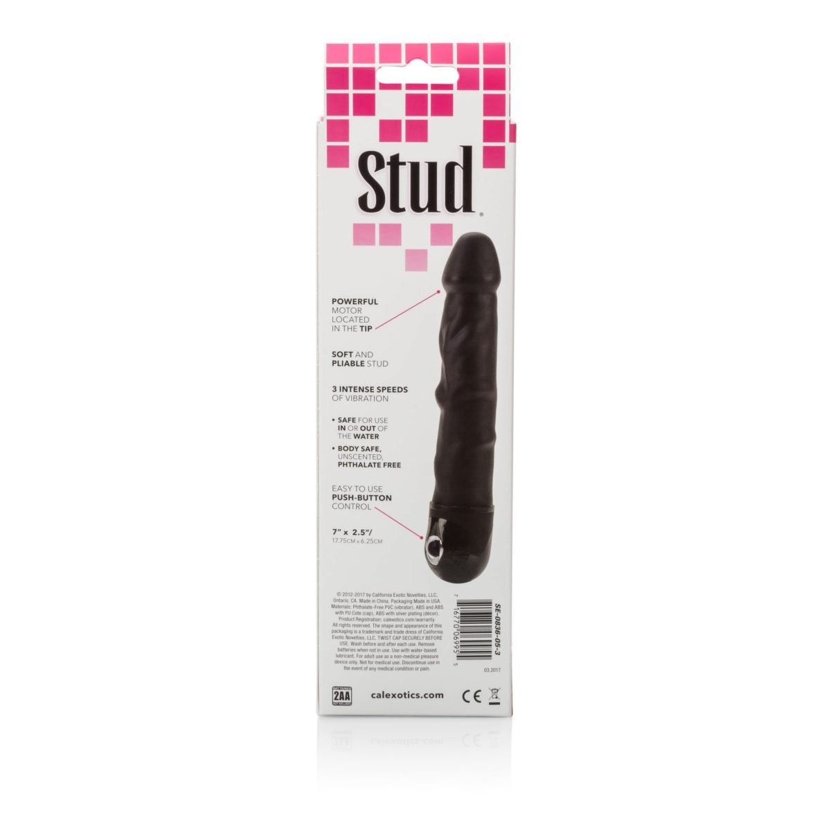 Waterproof Power Stud Rod Dong - Black - Image 2