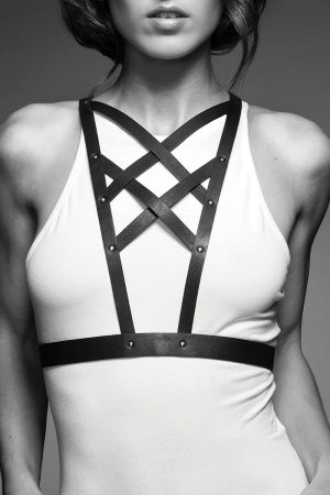 Bijoux Indiscrets Maze Cross Cleavage Harness