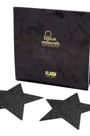 Bijoux Indiscrets Flash Pastie - Star Black