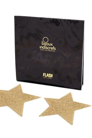 Bijoux Indiscrets Flash Pastie - Star Gold