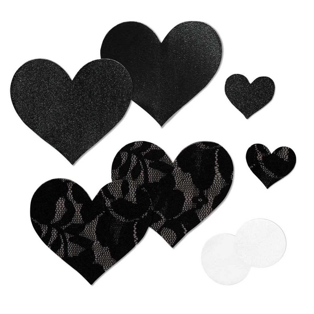Nippies Basics Black Hearts - Size B - Image 2