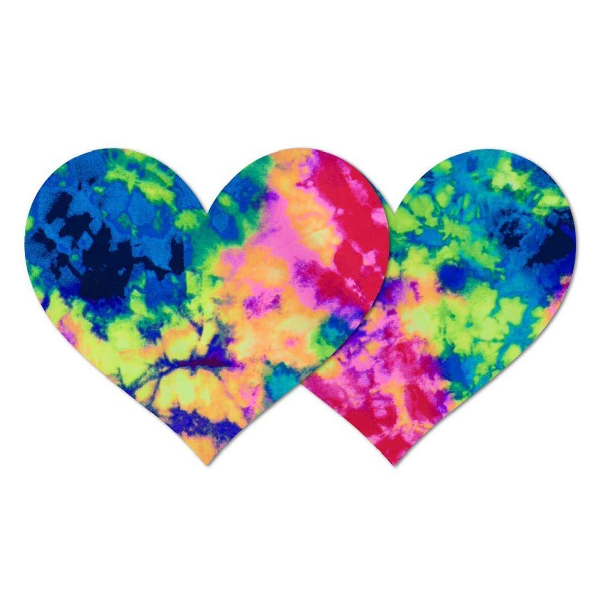Nippies Style Neon Tie Dye Hearts - Size B