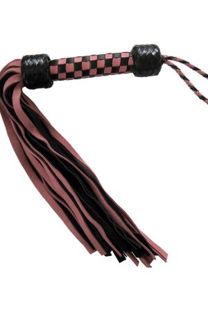 Short Suede Flogger - Pink/Black