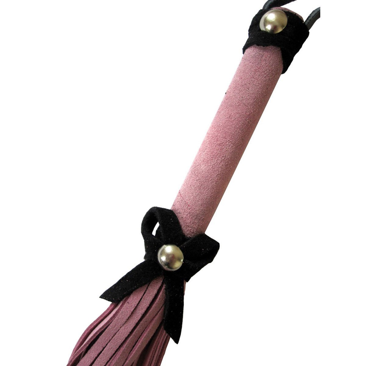 Love Knot Mini Flogger w/ Bow - Pink w/Black Bow - Image 3