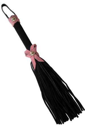 Love Knot Mini Flogger w/ Bow - Black w/Pink Bow