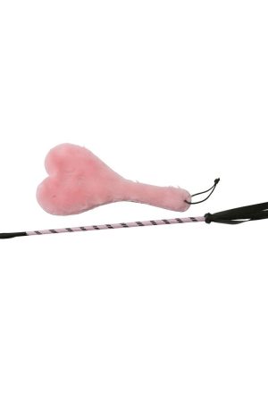 Crop with Heart Fluff Tip - Pink