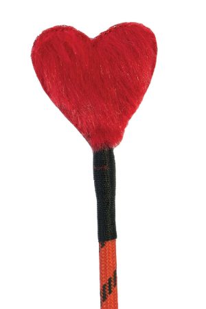 Crop with Heart Fluff Tip - Red