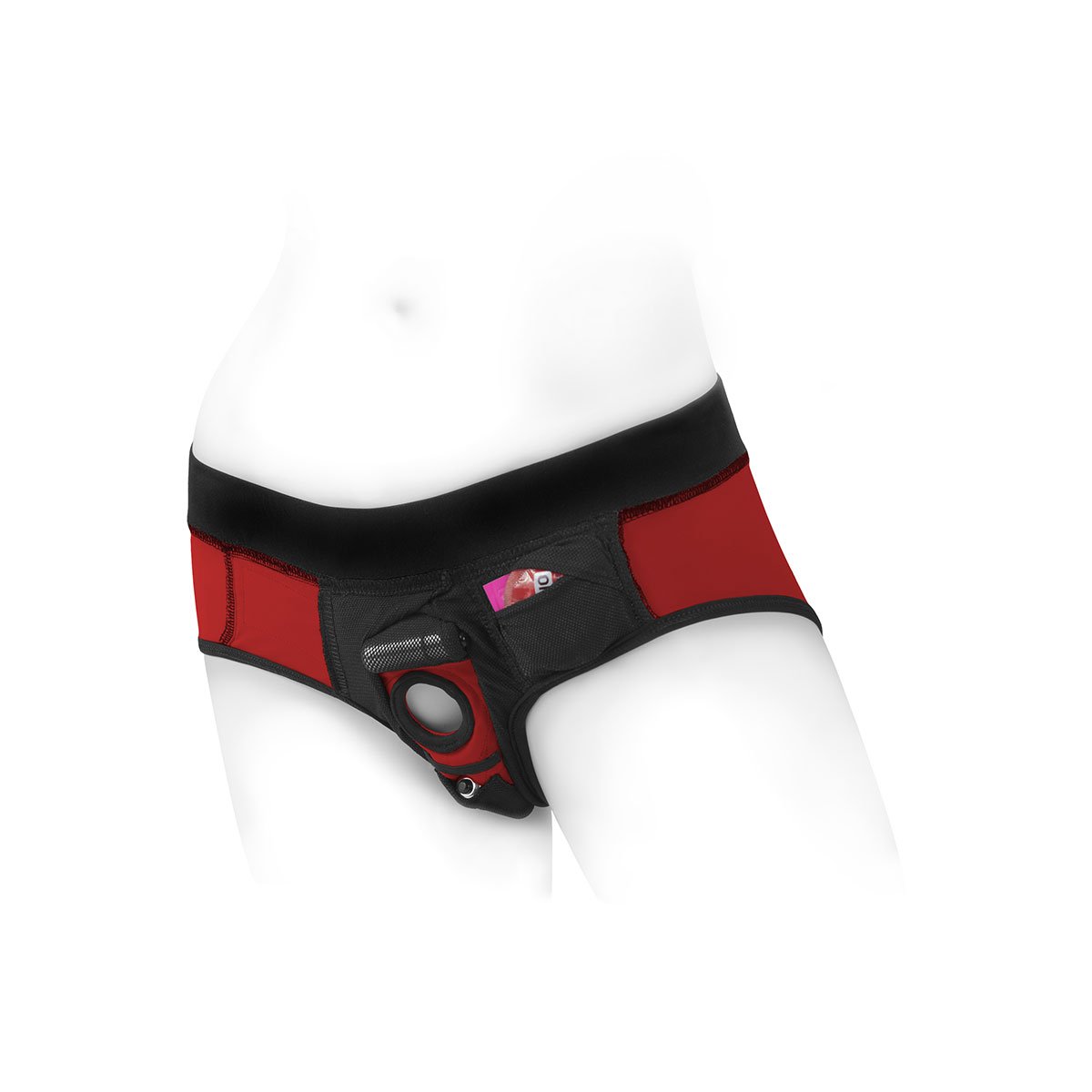 SpareParts Tomboi Harness Red/Blk Nylon - XS - Image 2