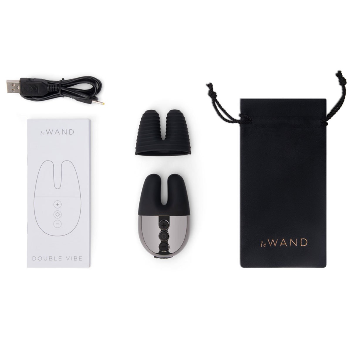 Le Wand Chrome Double Vibe - Black - Image 3