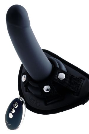 VeDO STRAPPED Rechargeable Vibrating Strap-On - Black