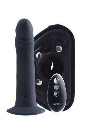 VeDO DIKI Rechargeable Vibrating Strap-On - Black