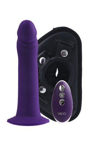 VeDO DIKI Rechargeable Vibrating Strap-On - Purple