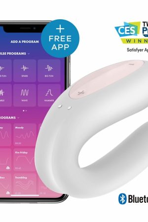 SATISFYER DOUBLE JOY WHITE W/ APP (NET)