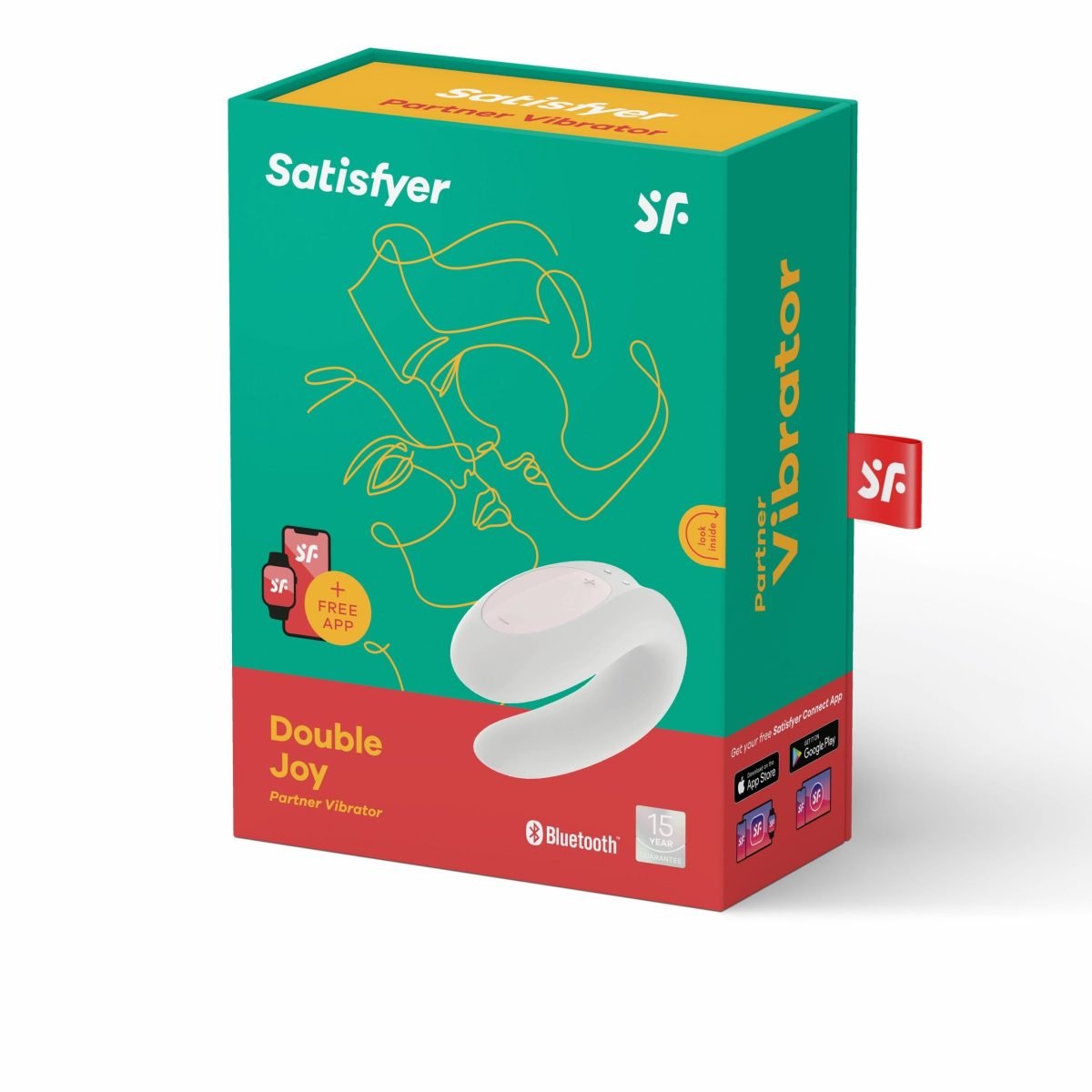 SATISFYER DOUBLE JOY WHITE W/ APP (NET) - Image 7