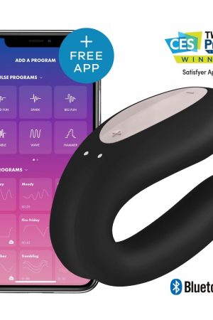 SATISFYER DOUBLE JOY BLACK W/ APP (NET)
