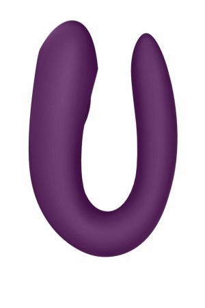 SATISFYER DOUBLE JOY VIOLET W/ APP (NET)