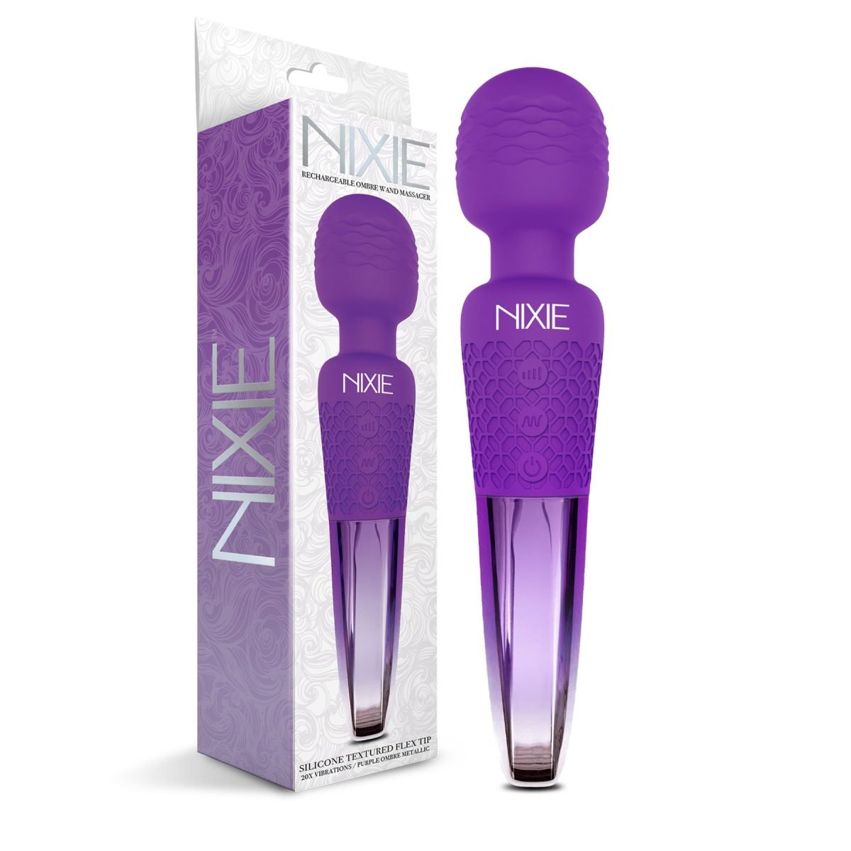 Nixie Wand Massager Purple Ombre Metallic - Image 2