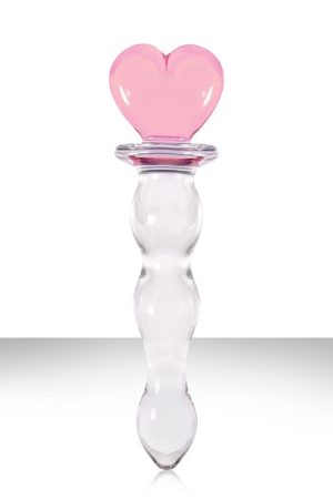 CRYSTAL HEART OF GLASS PINK