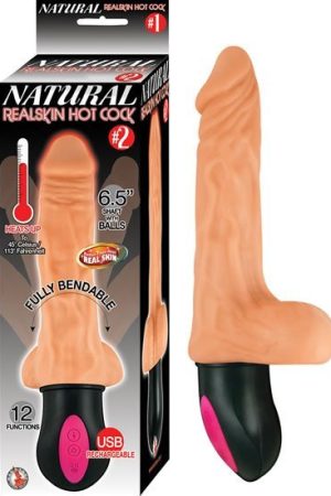 NATURAL REALSKIN HOT COCK #2 6.5 FLESH "