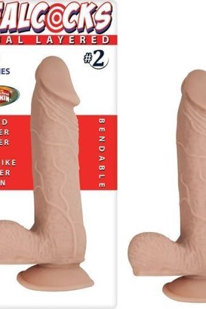 Real Cocks Dual Layered #2 Flesh 7 "