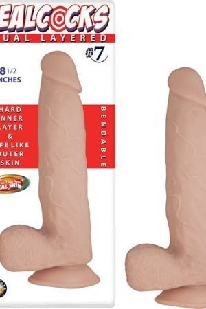Real Cocks Dual Layered #7 Flesh 8 1/2 "