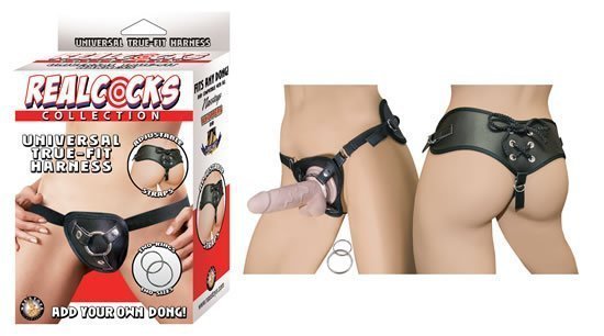 REAL COCKS UNIVERSAL TRUE FIT HARNESS BLACK
