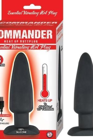 COMMANDER ESSENTIAL VIBRATING HOT PLUG-BLACK