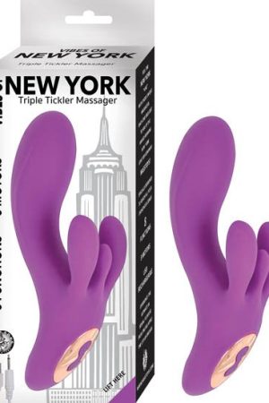 VIBES OF NEW YORK TRIPLE TICKLER MASSAGER PURPLE