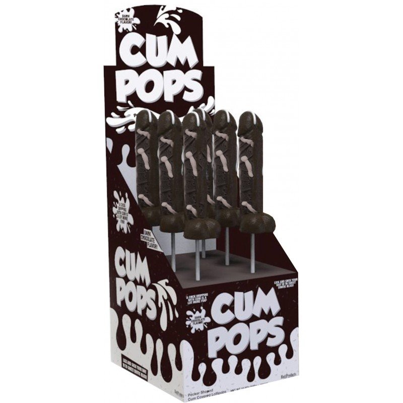 Cum Cock Pops Dark Chocolate 6Pc Display