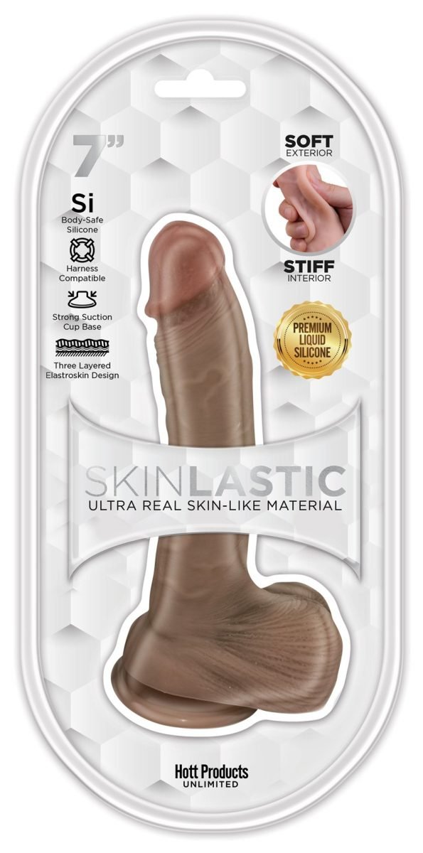 Skinsations Skinlastic Sliding Skin 7In Dildo W/ Suction Base