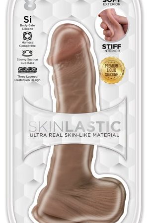 Skinsations Skinlastic Sliding Skin 8In Dildo W/ Suction Base