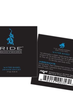 Ride BodyWorx Lube Water Based - 200 Pillow Packs