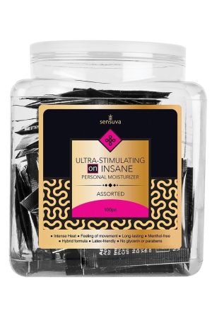 Sensuva Ultra-Stimulating ON Insane Personal Moisturizer 100pc Tub  Original