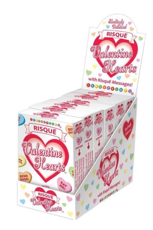Valentine Risque Candy Hearts 2oz Boxes - Display of 6