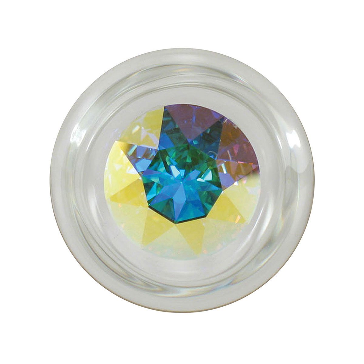 Crystal Delights Small Clear Plug - Aurora Borealis - Image 2